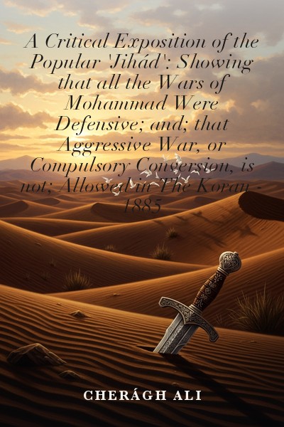 A Critical Exposition of the Popular 'Jihád': Showing that all the Wars of Mohammad Were Defensive; and; that Aggressive War, or Compulsory Conversion, is not; Allowed in The Koran - 1885 cover