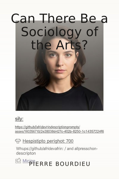 Can There Be a Sociology of the Arts? cover