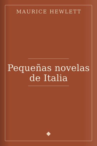 Portada de Pequeñas novelas de Italia