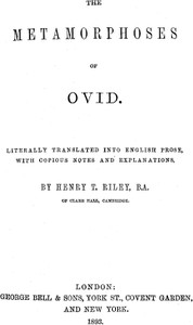 The Metamorphoses of Ovid, Books I-VII by Ovid — book cover