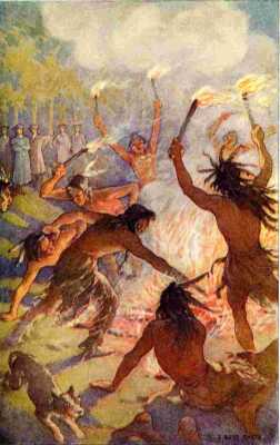 In the evening, hearing a great noise among them, the commissioners walk