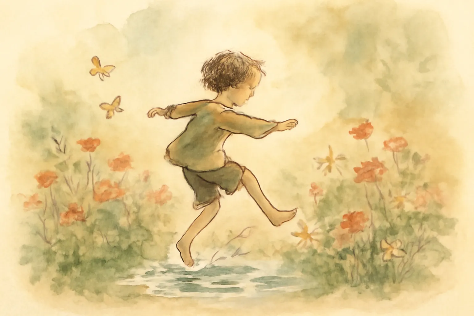 Ilustración de El jardín de versos de un niño