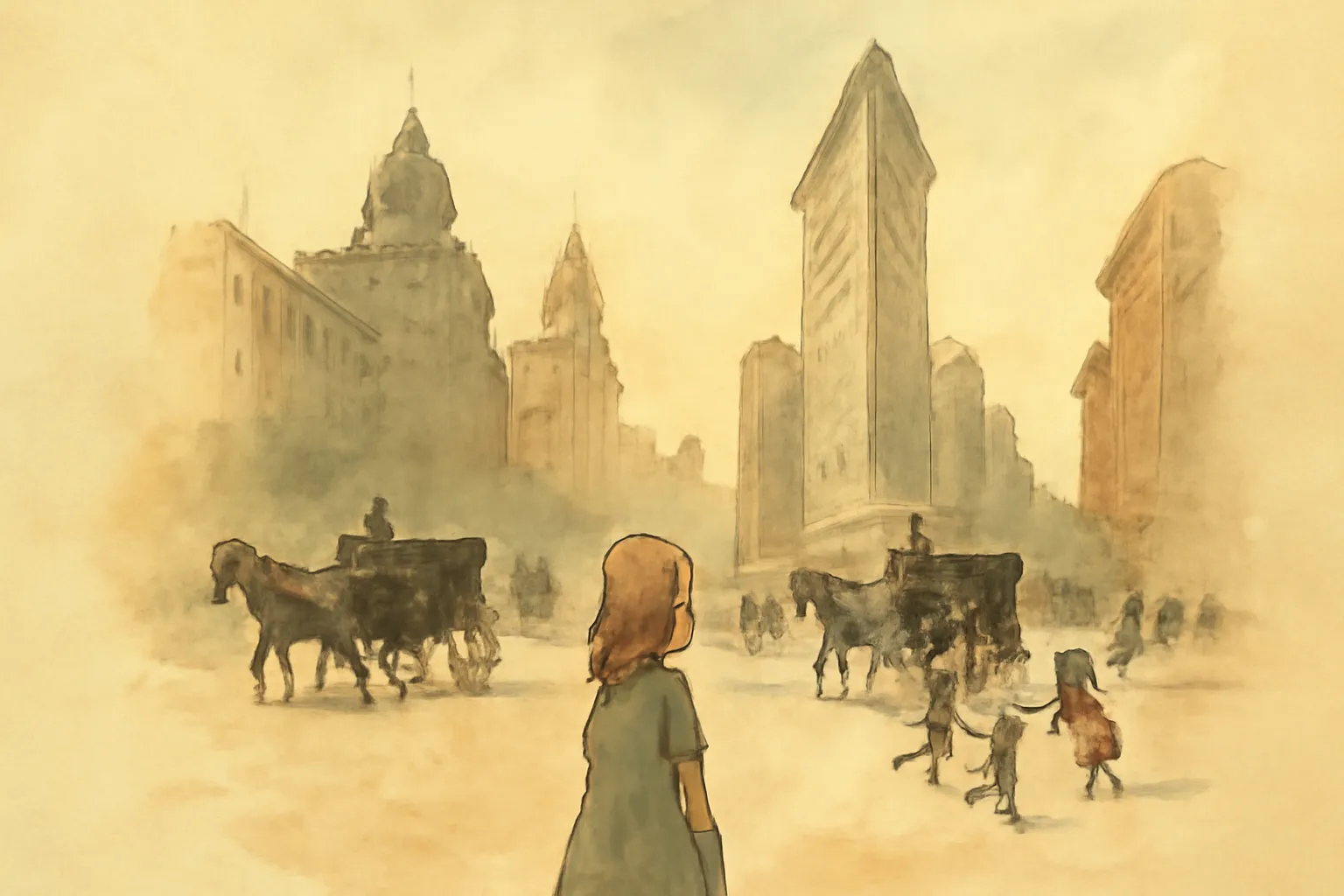 Illustration from A Little Girl in Old New York