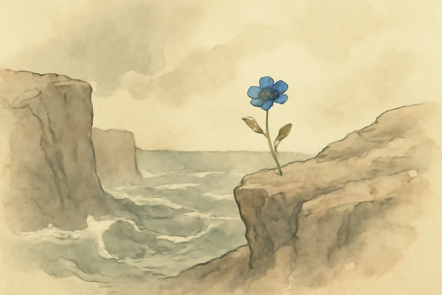 Ilustración de Un par de ojos azules