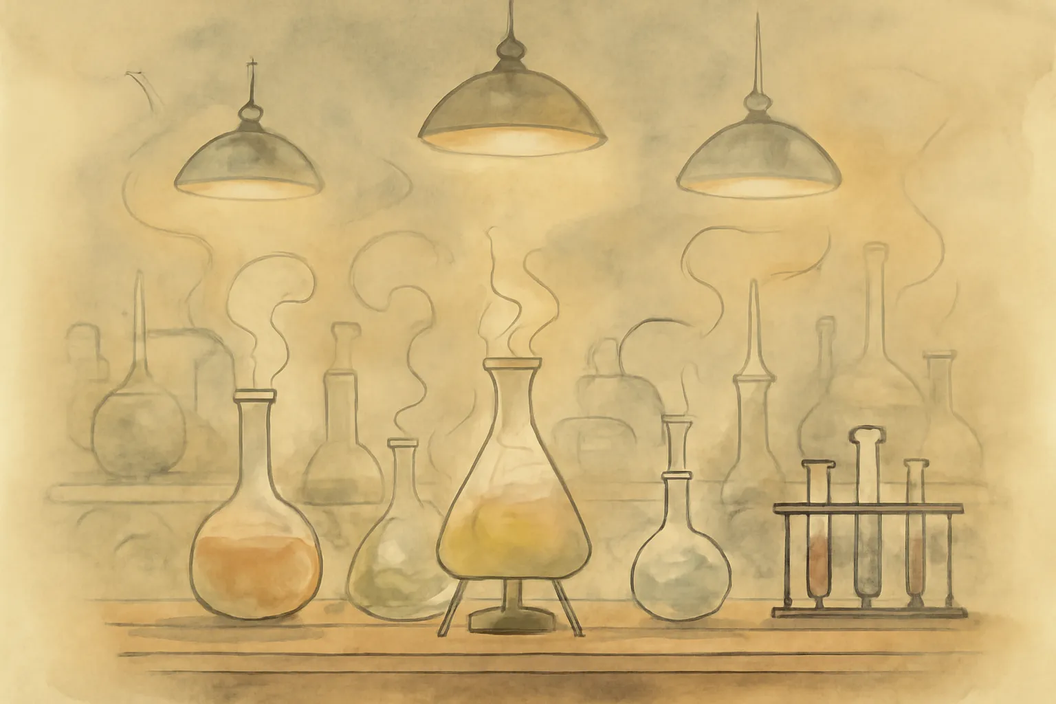 Ilustración de Estudio elemental de química
