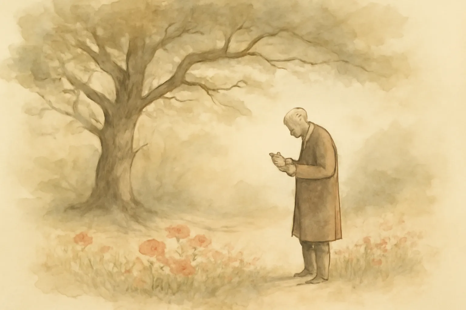 Ilustración de El amor de un viejo