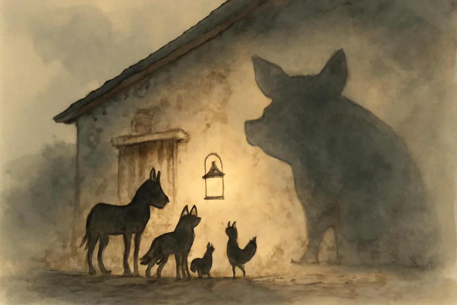 Illustration for Animal Farm