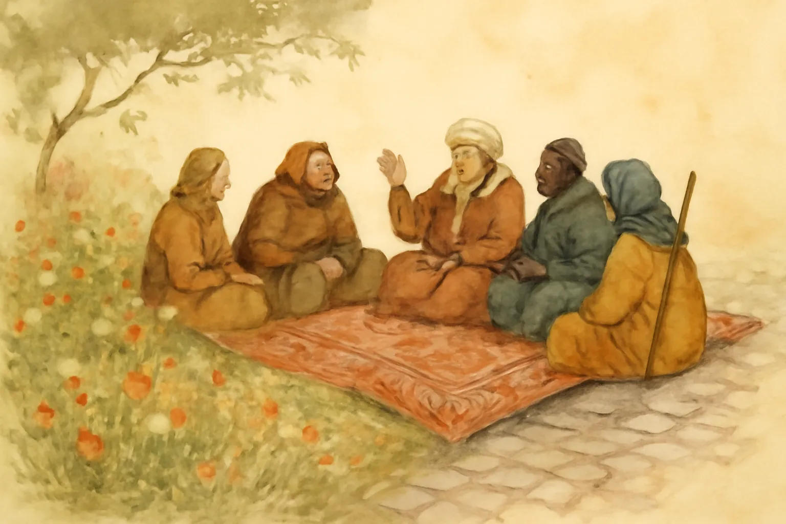 Ilustración de Los cuentos de Canterbury
