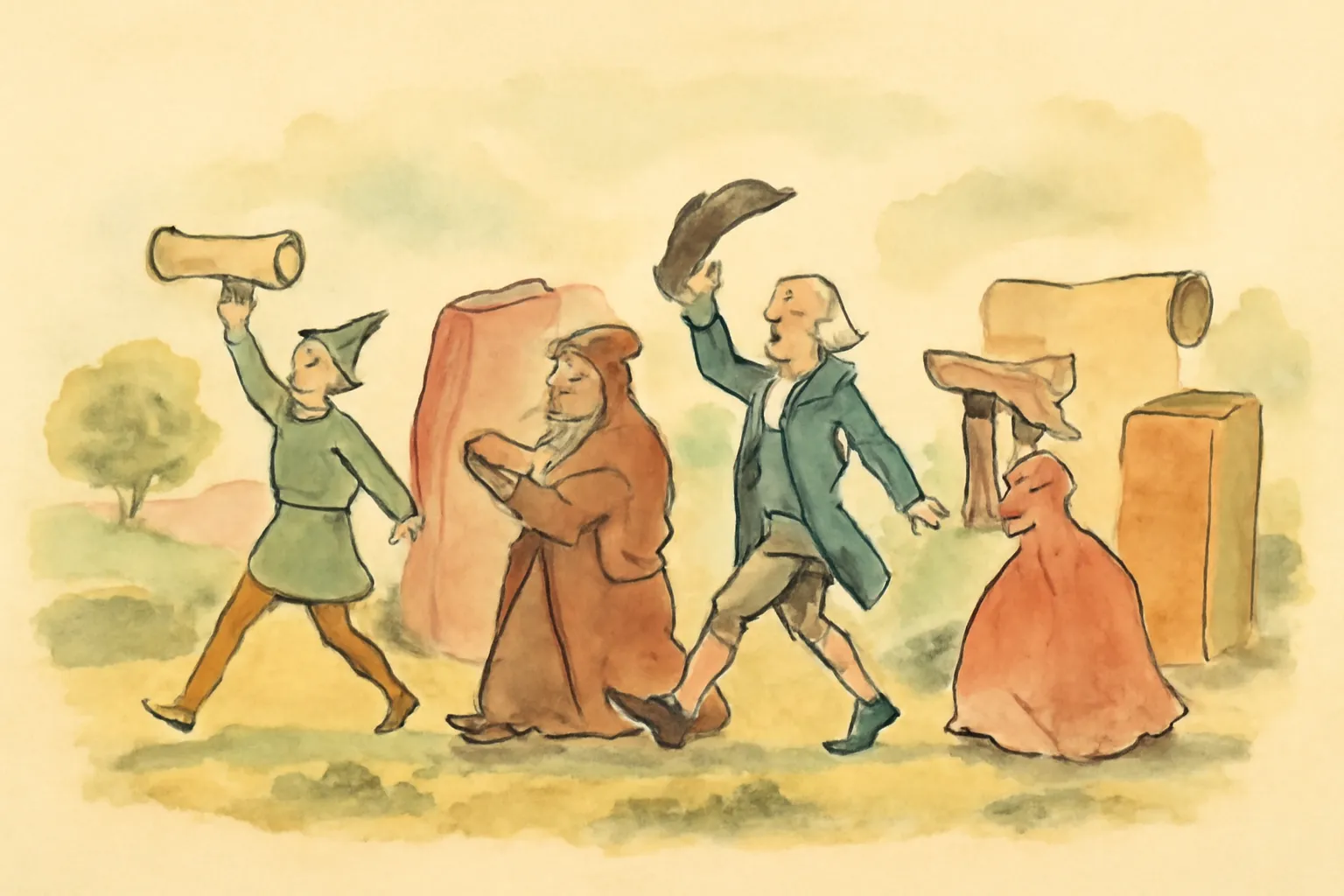 Ilustración de Historia cómica de los Estados Unidos
