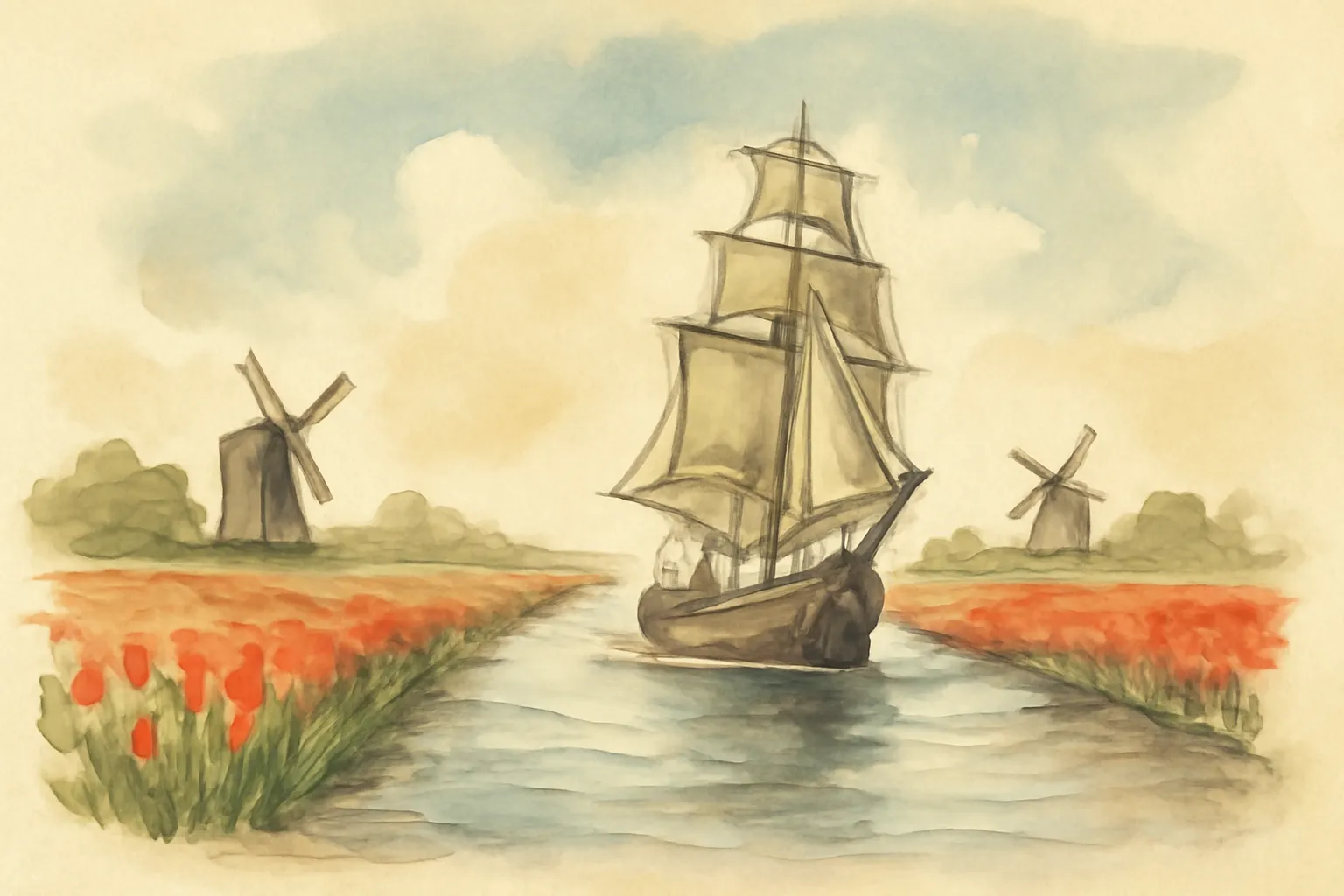 Illustration from Dikes and Ditches; Or, Young America in Holland and Belgium