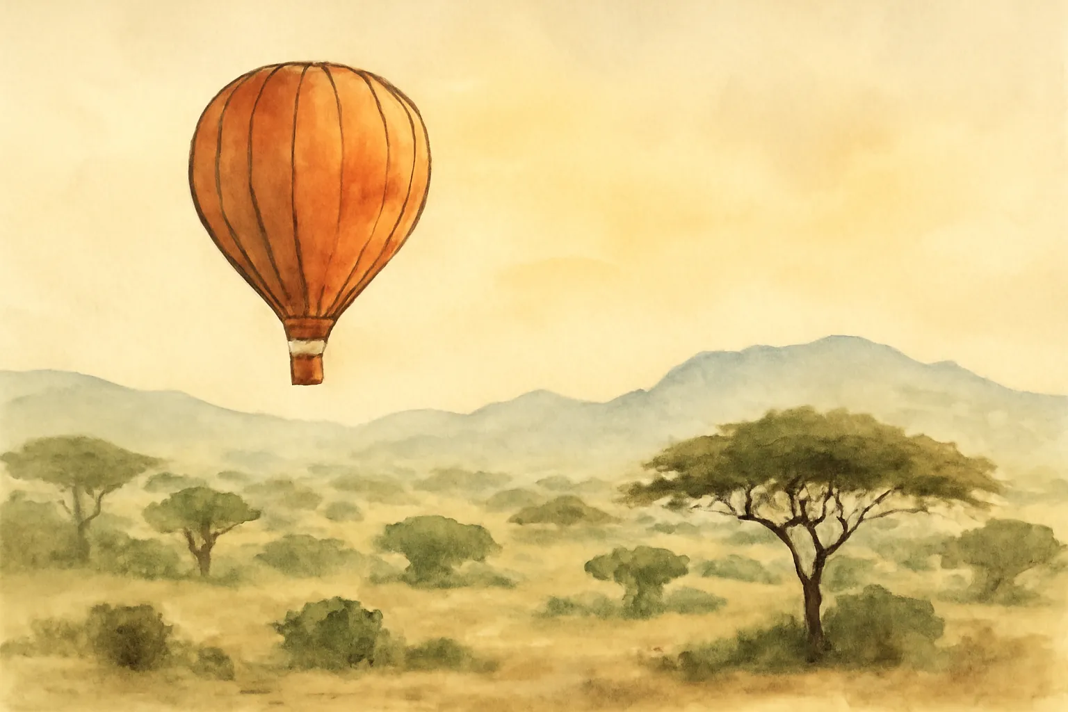 Ilustración de Cinco semanas en globo