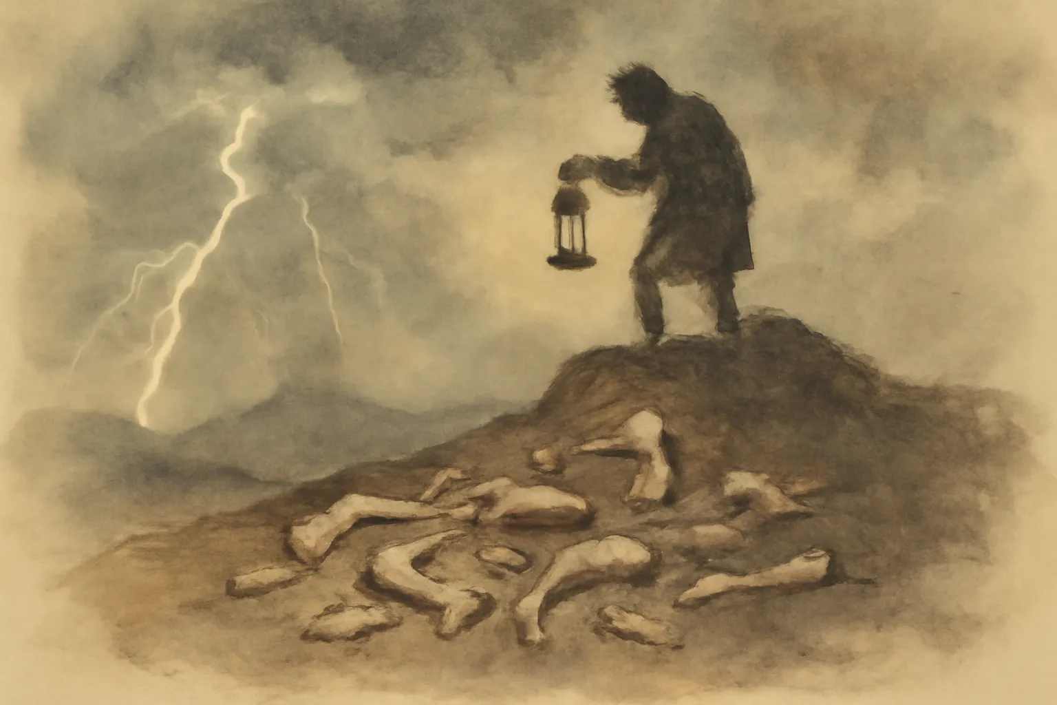 Ilustración de Frankenstein o el moderno Prometeo