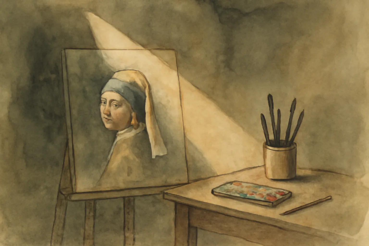 Illustration for Girl with a Pearl Earring