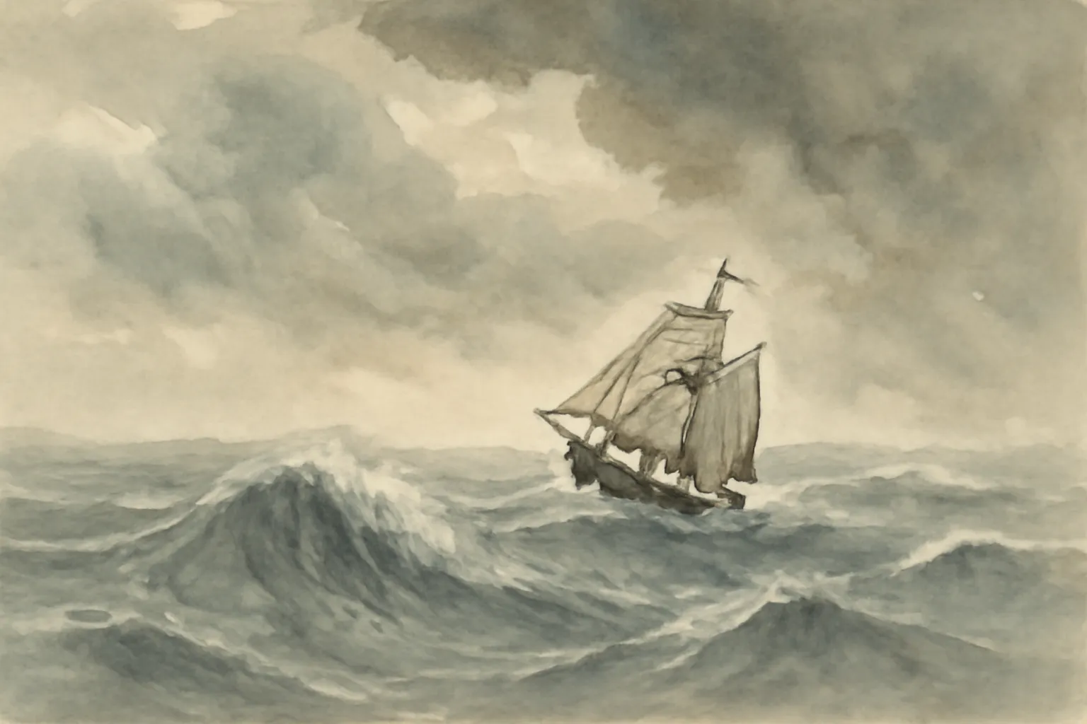 Ilustración de Herman Melville, marinero y místico