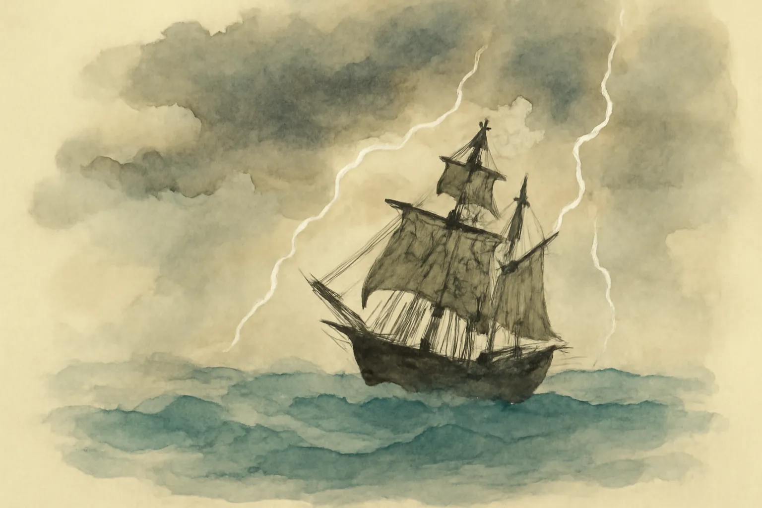 Ilustración de El libro de los piratas de Howard Pyle