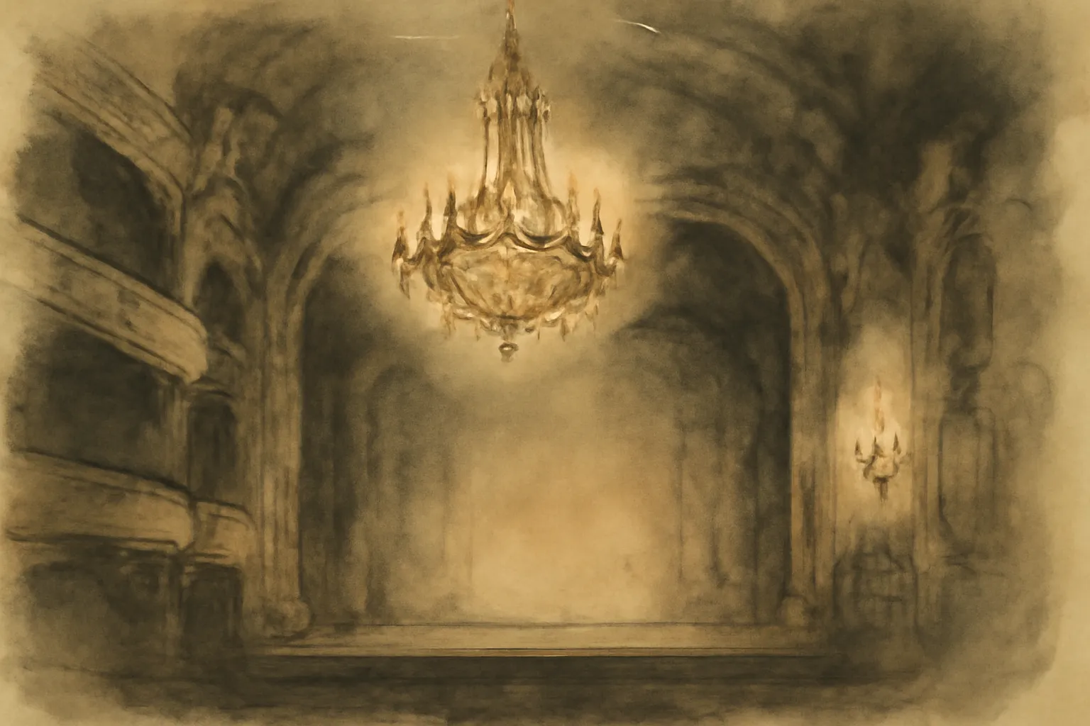 Ilustración de El fantasma de la ópera