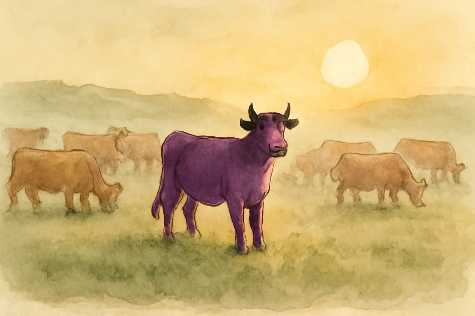 Illustration for Purple Cow