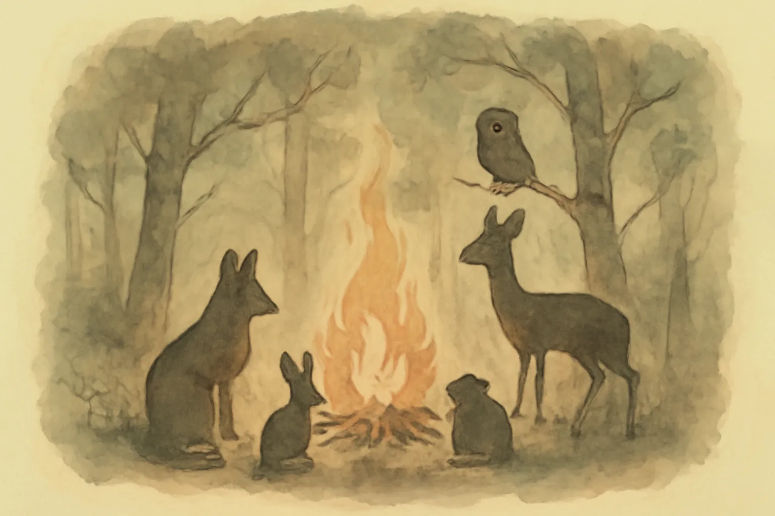 Ilustración de Historias que los iroqueses cuentan a sus hijos