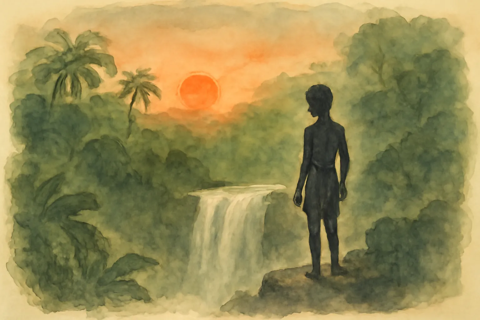 Ilustración de Las aventuras de Piang, el niño moro de la selva