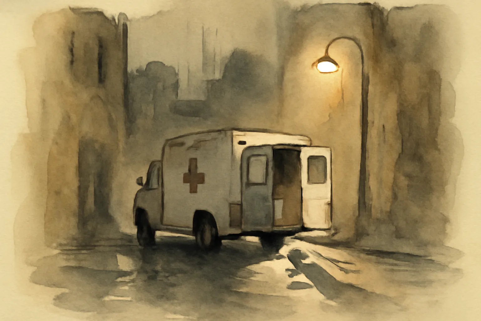 Ilustración de La ambulancia hizo dos viajes