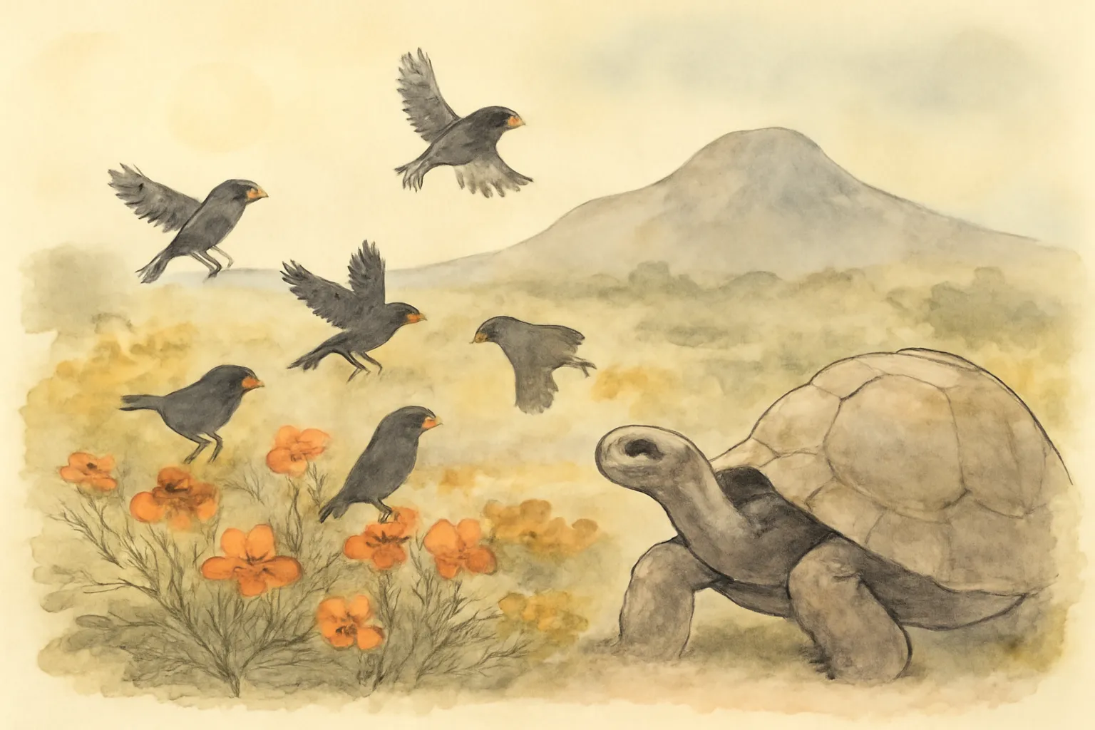 Illustration for The Beak of the Finch: A Story of Evolution in Our Time