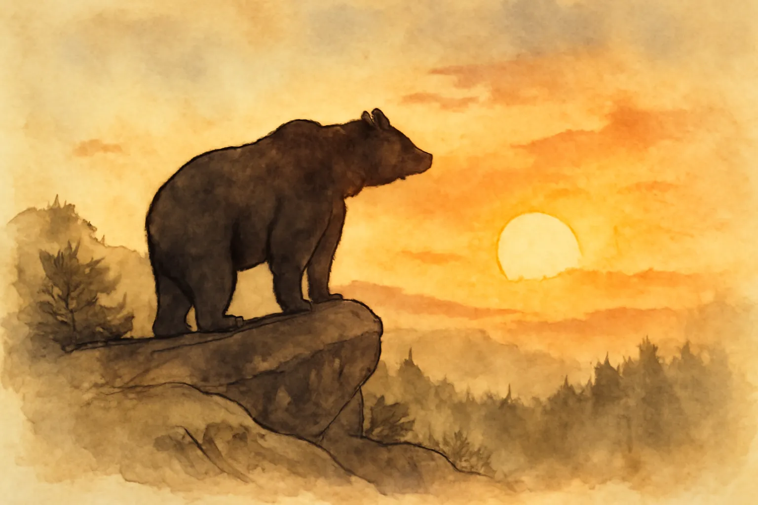 Ilustración de La biografía de un oso grizzly