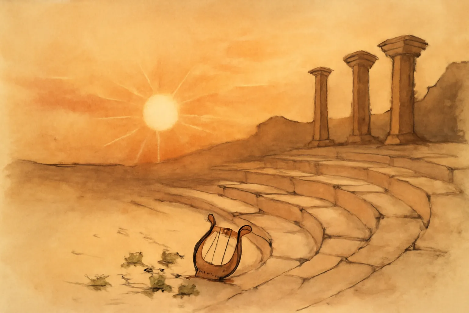 Ilustración de El nacimiento de la tragedia