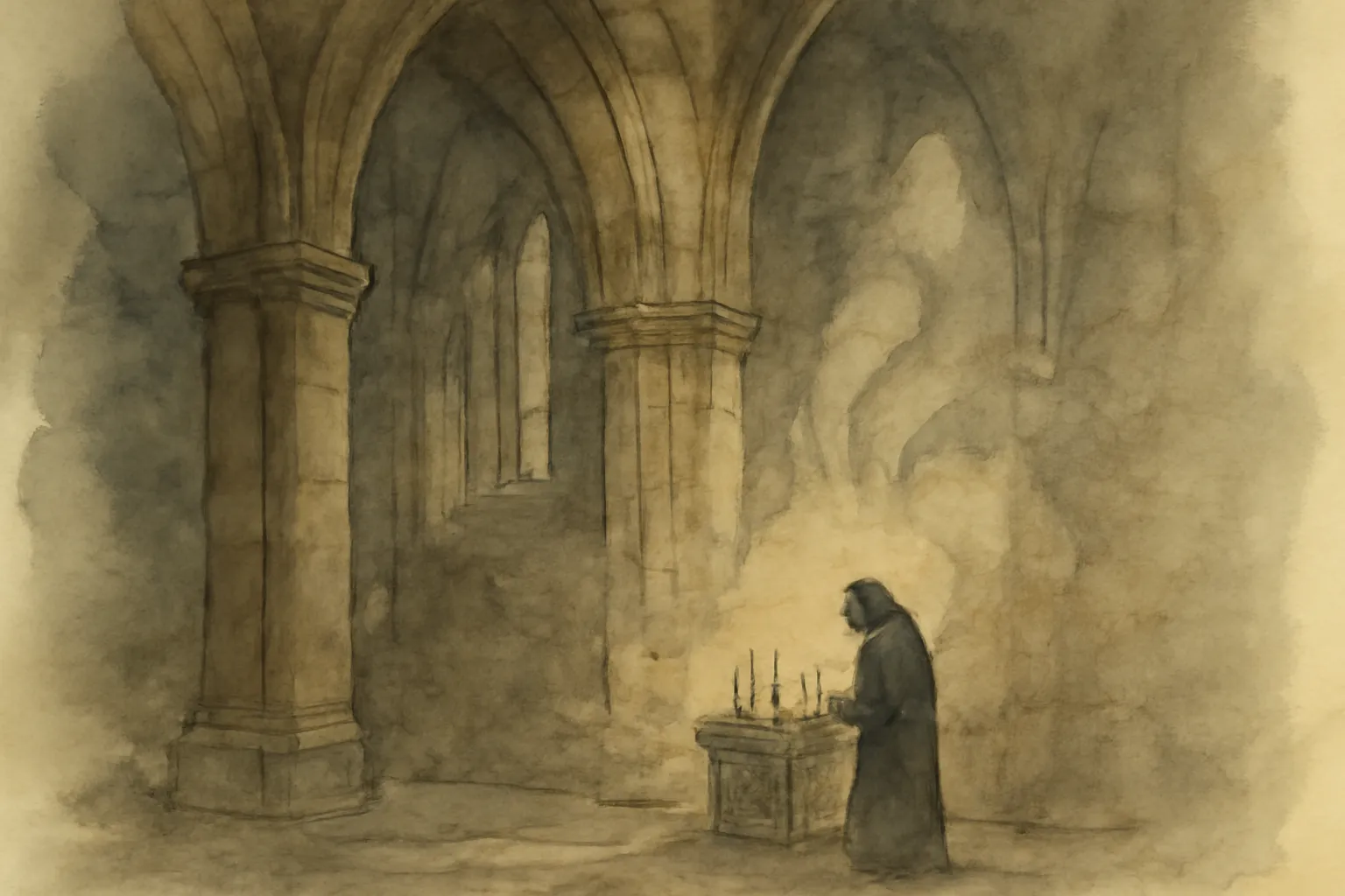 Ilustración de El secreto del obispo
