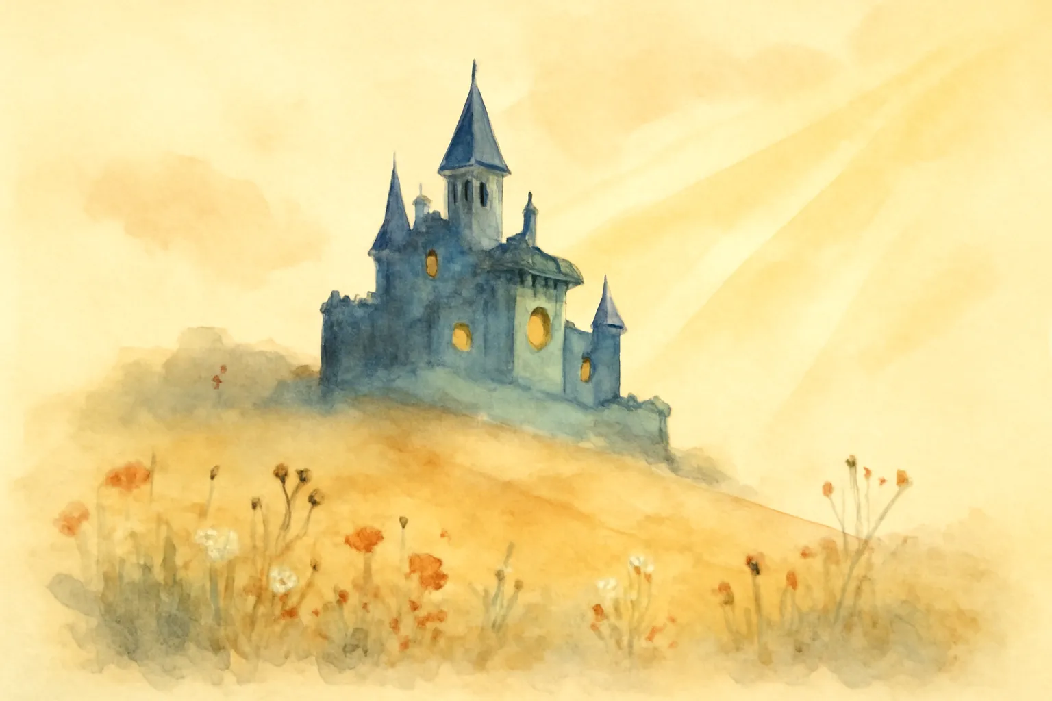 Ilustración de El castillo azul