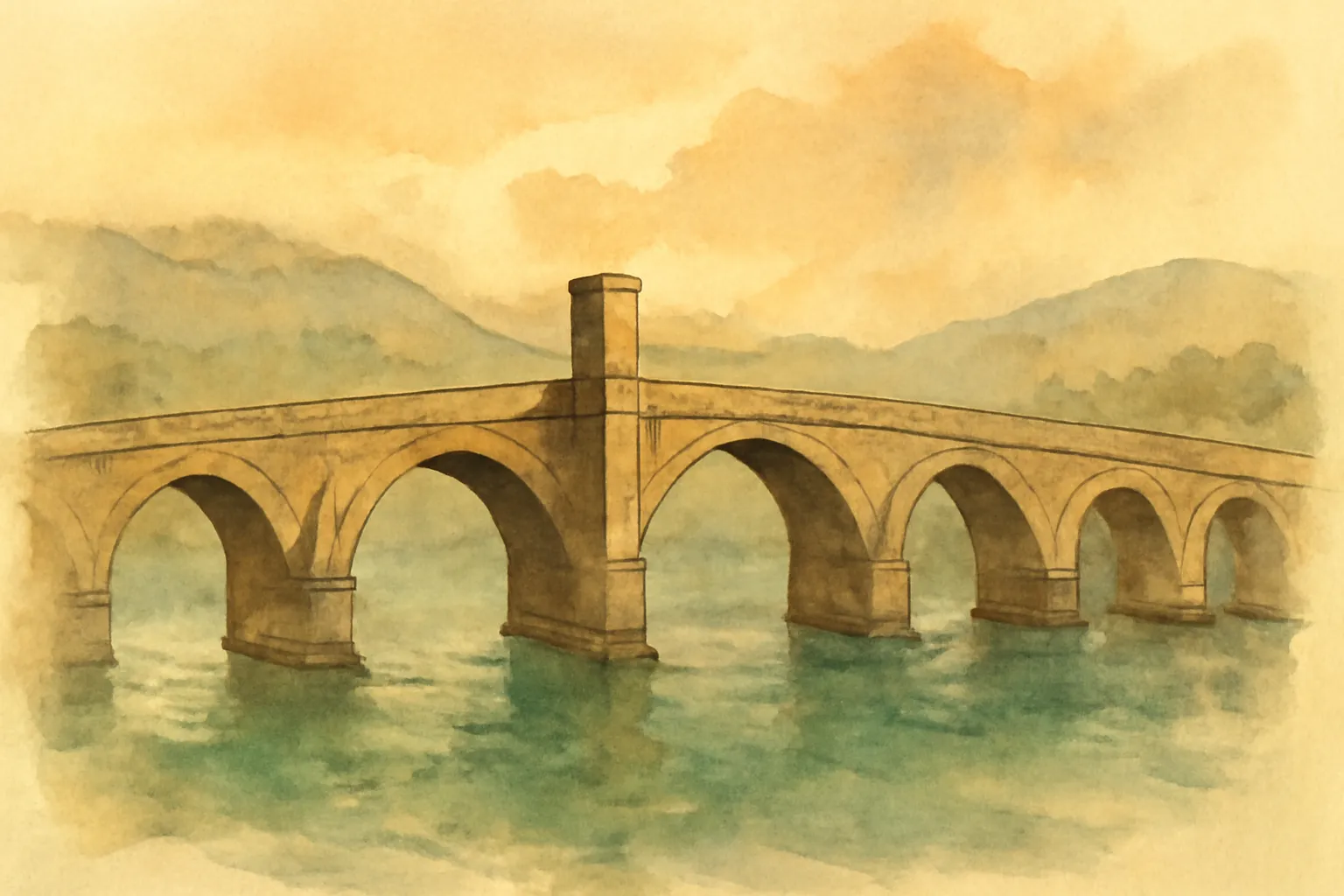 Illustration for The Bridge on the Drina