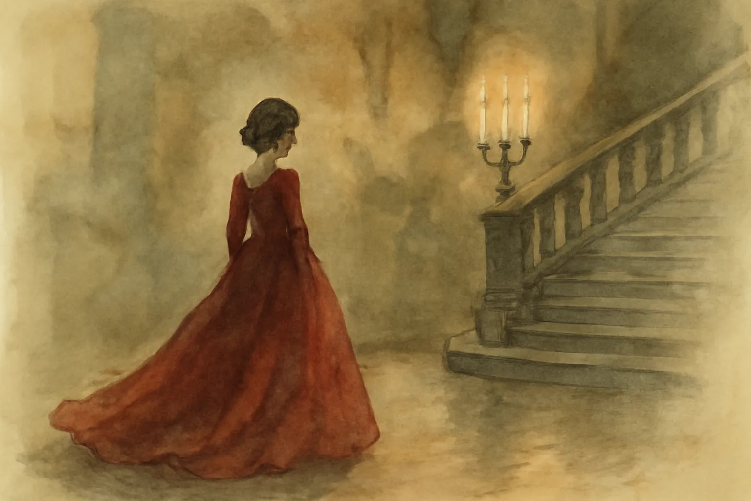 Illustration for The Duke and the Lady in Red
