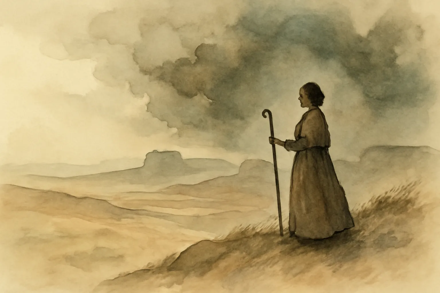 Ilustración de La pastora valiente