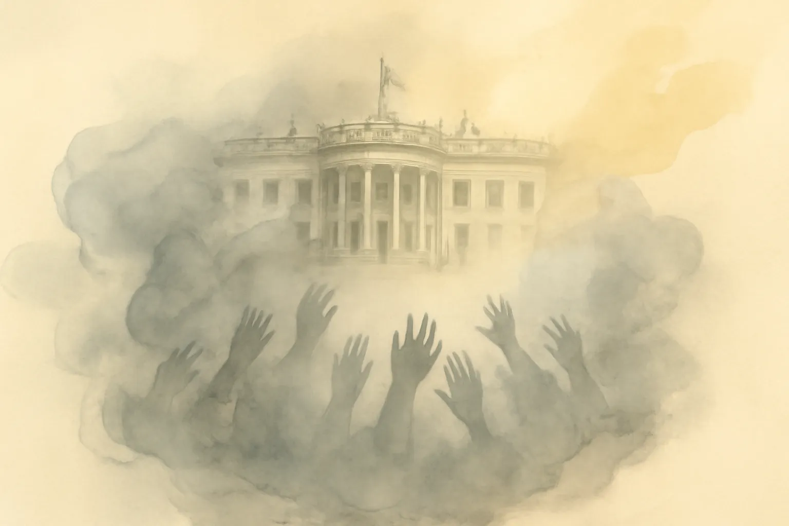Ilustración de El fantasma en la Casa Blanca