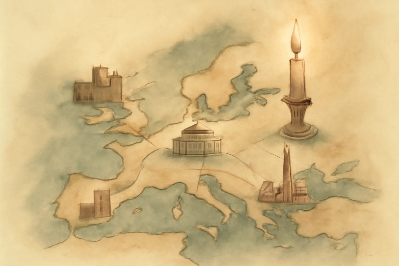 Ilustración de Los gobiernos de Europa