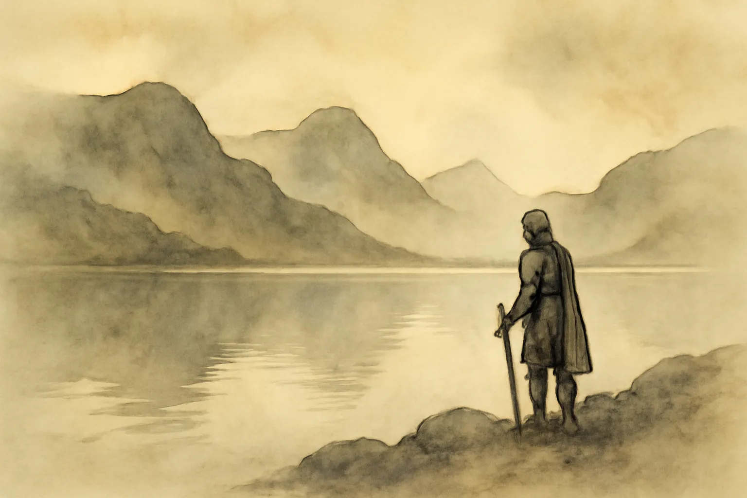 Ilustración de La dama del lago