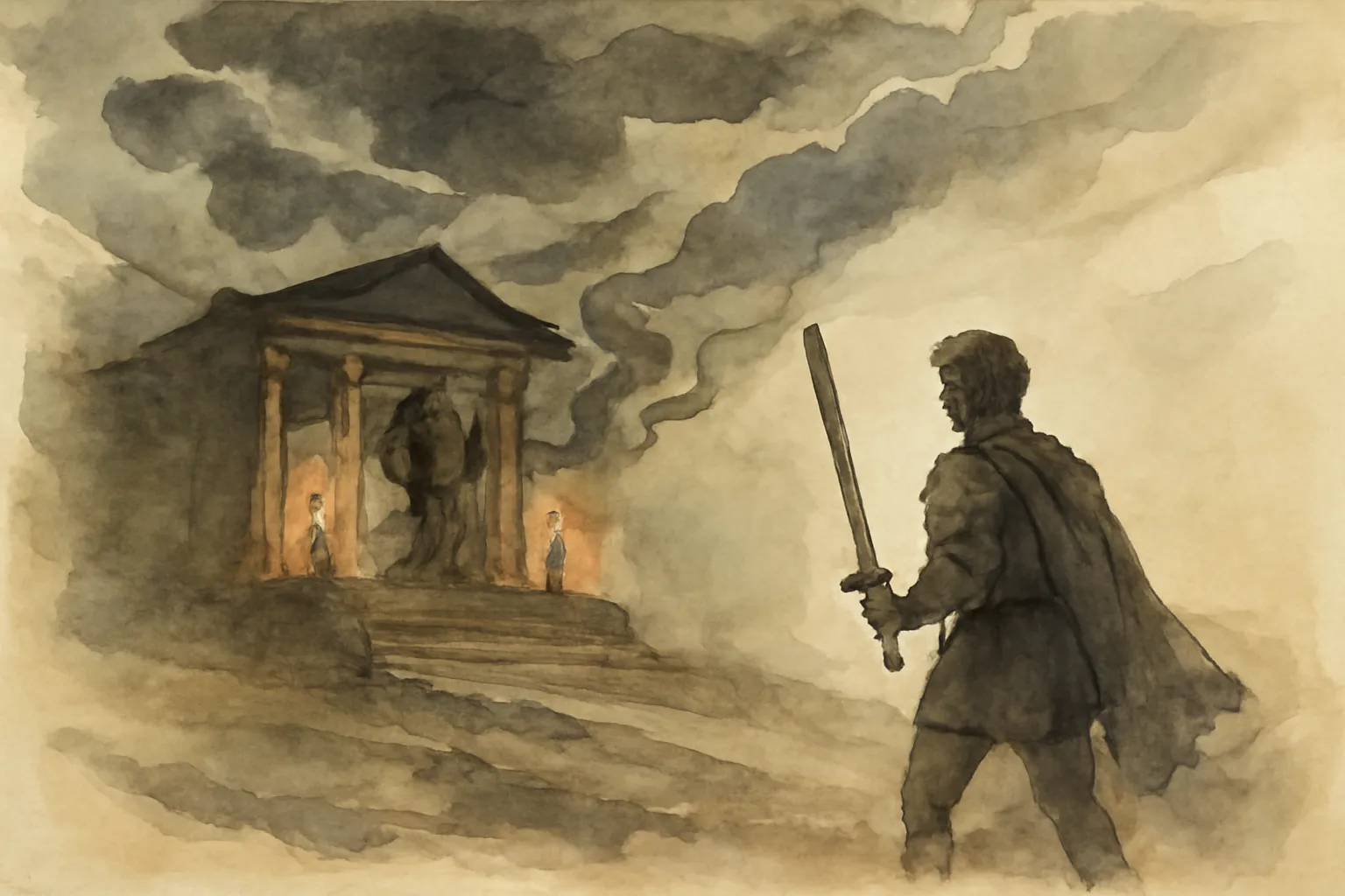 Ilustración de La gente del círculo negro