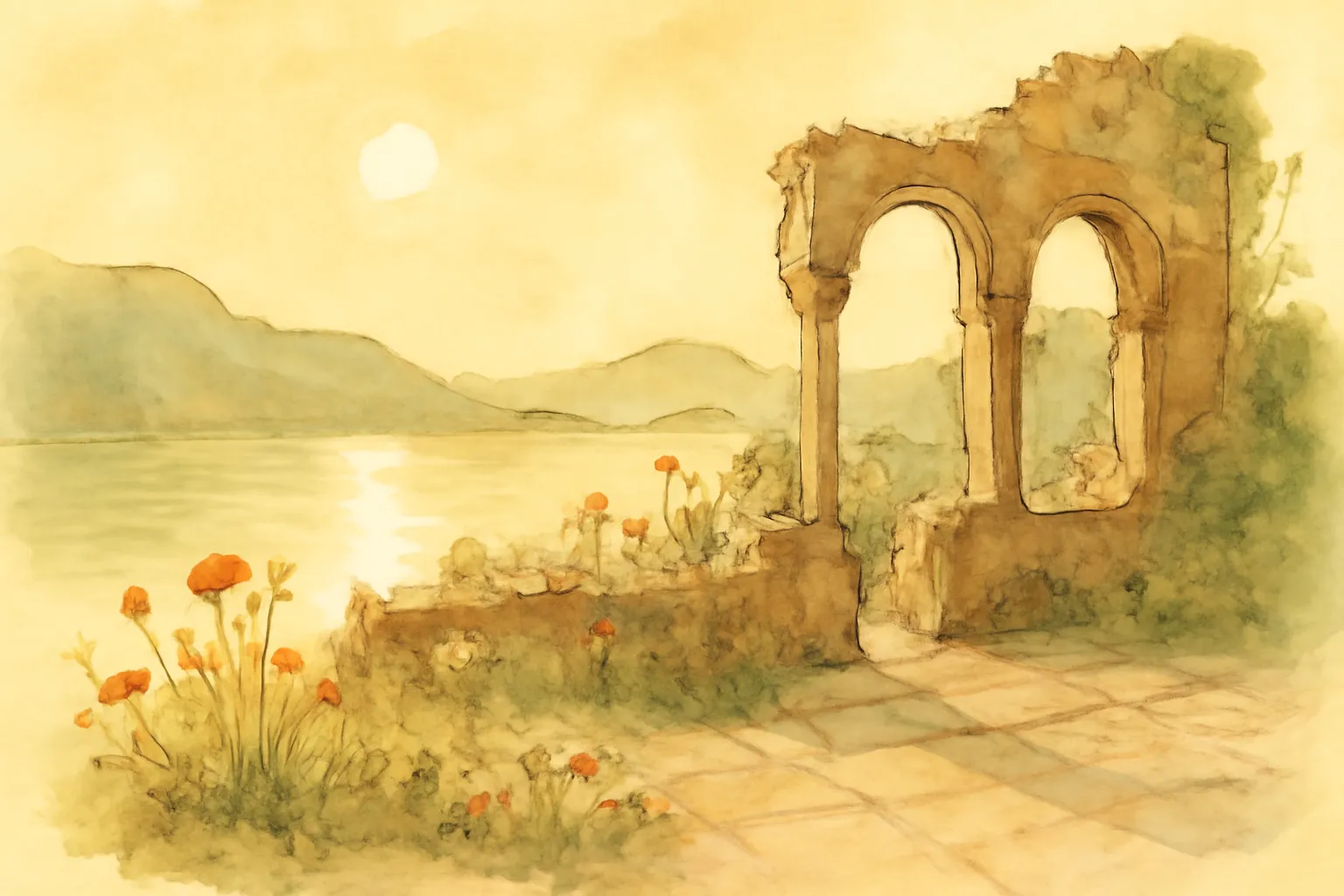 Ilustración de El lugar de las lunas de miel