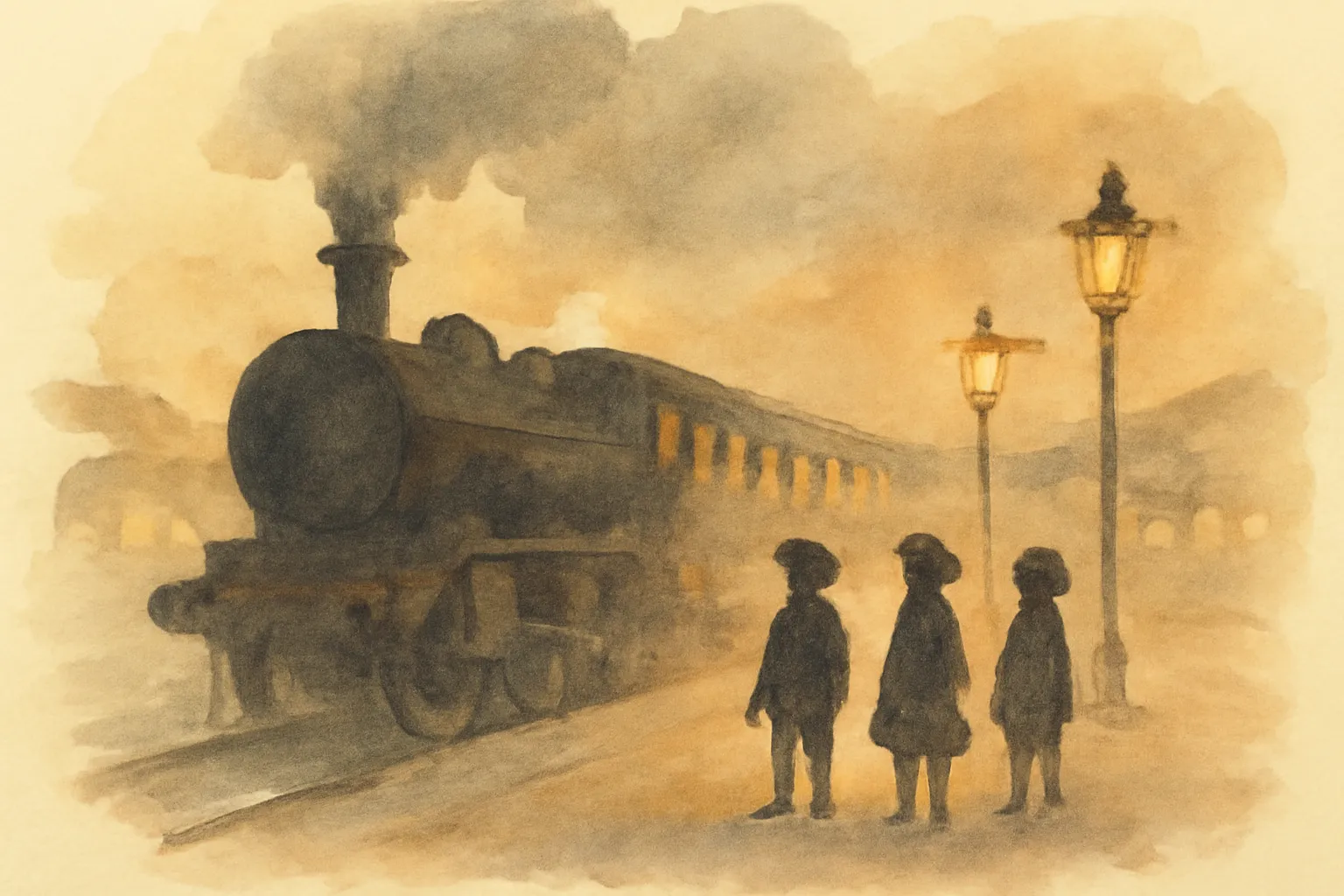 Ilustración de Los hijos del tren