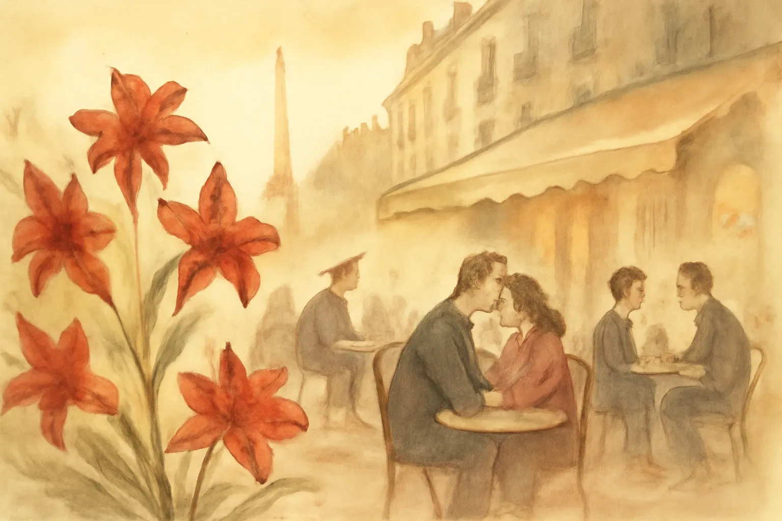 Ilustración de El lirio rojo