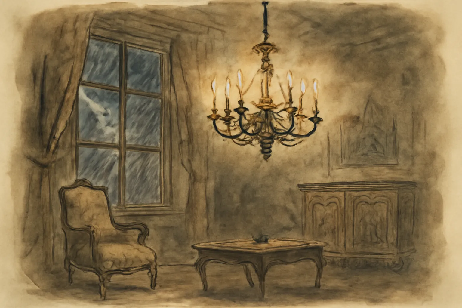 Ilustración de El misterio de la habitación amarilla
