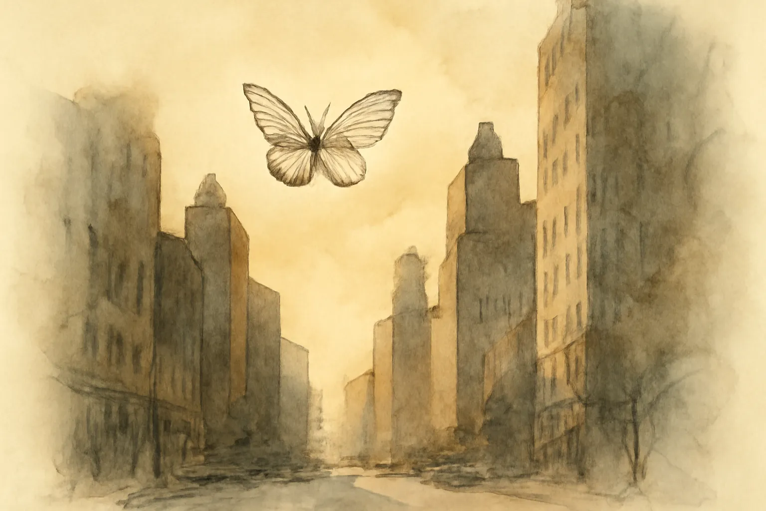 Ilustración de La mariposa plateada
