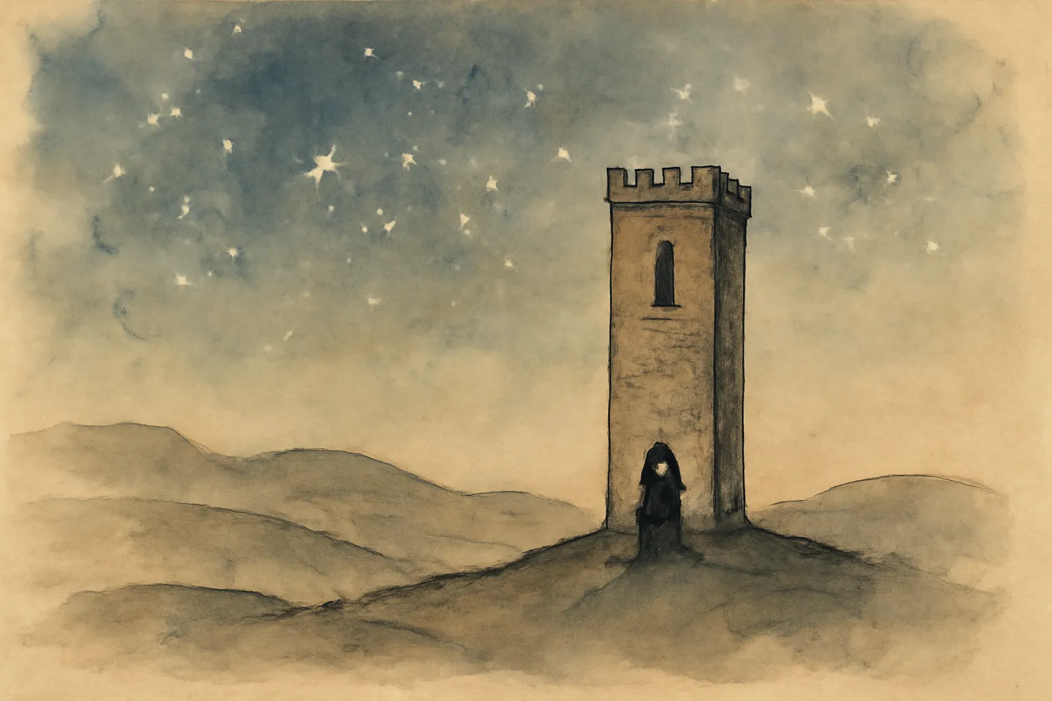 Ilustración de Dos en la torre