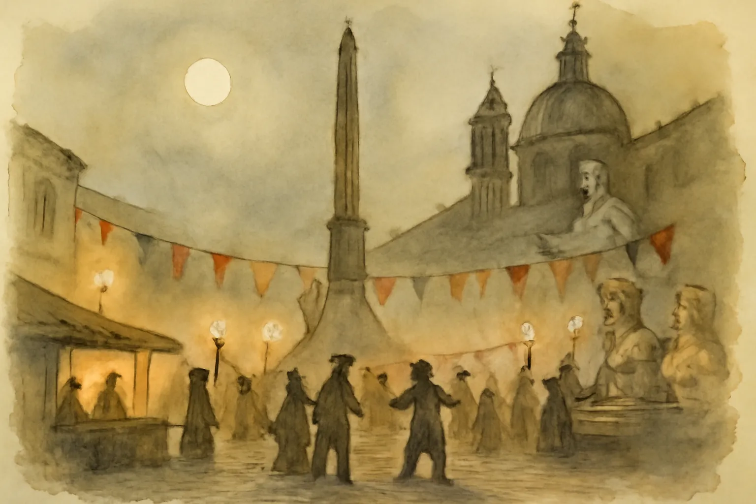 Illustration from Under the Witches' Moon: A Romantic Tale of Mediaeval Rome
