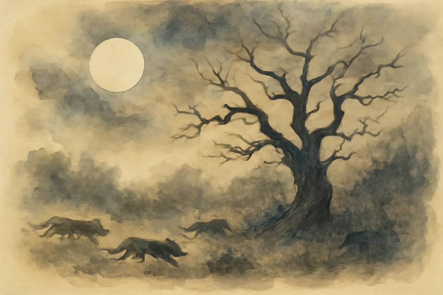 Illustration from Wagner, the Wehr-Wolf