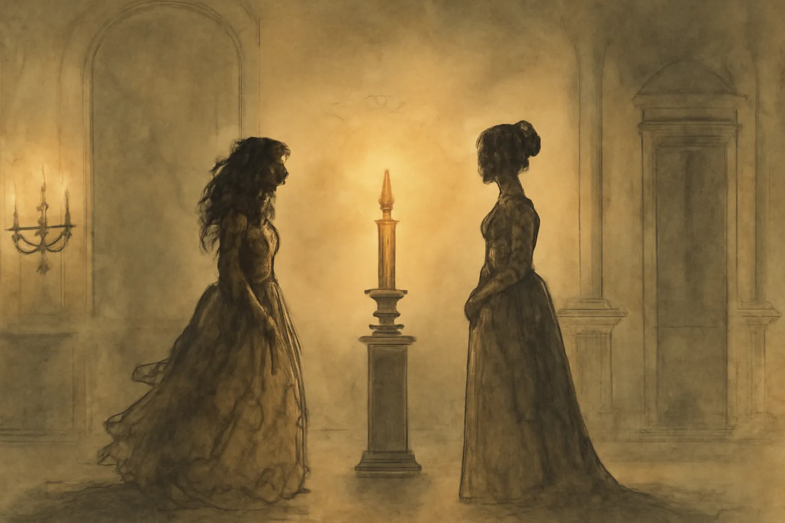 Ilustración de ¿Cuál? O entre dos mujeres