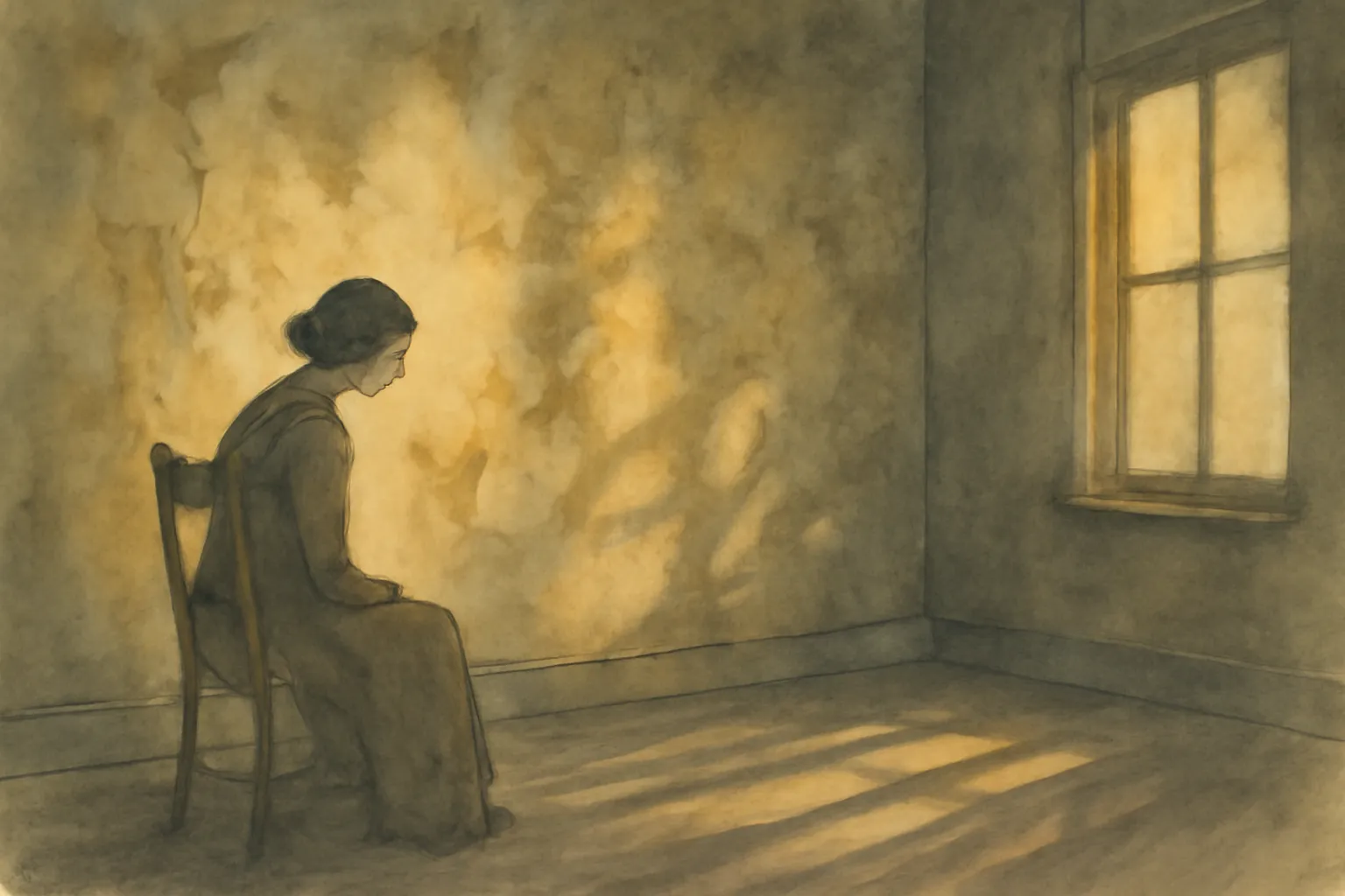 Ilustración de El papel de pared amarillo